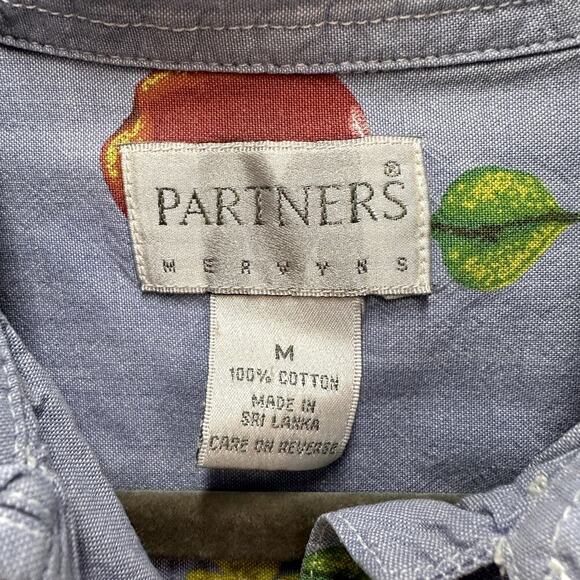 Partners Mervyns Vintage Women's Medium Short Sleeve Button Up Shirt Fruit - Picture 5 of 9